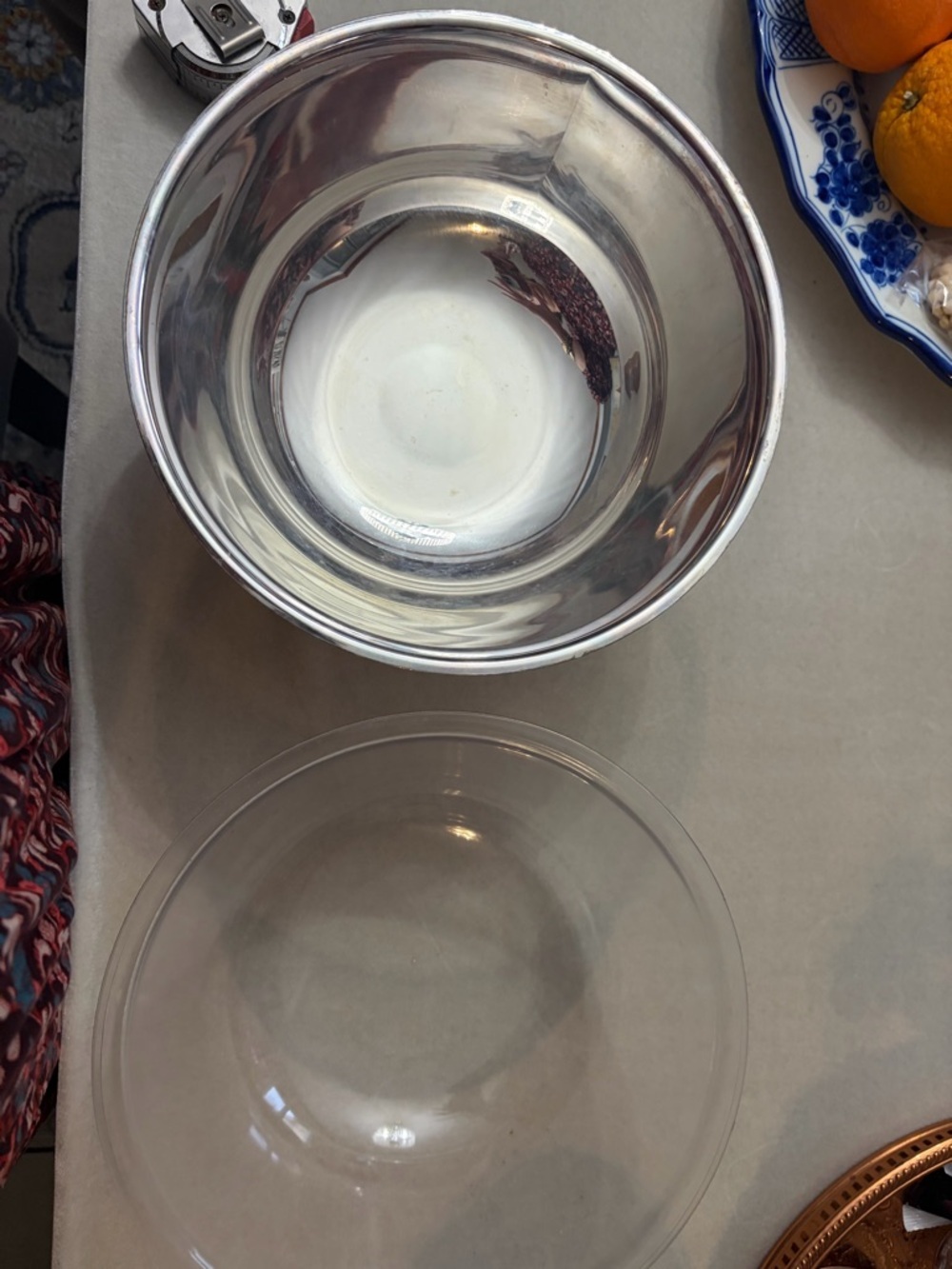 Polished Stainless Steel Serving Bowl - Silver